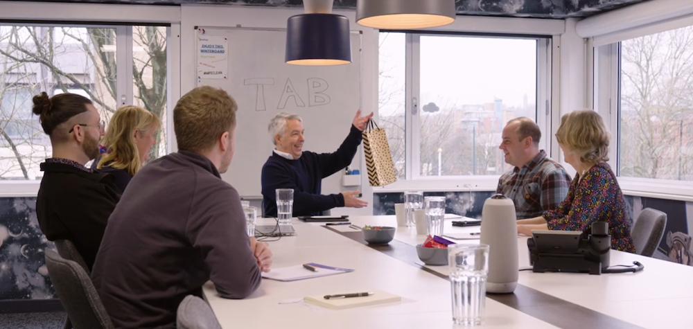 Jonathan O'Shea presenting Champagne
